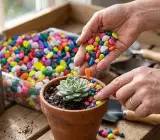 Decorative Colour Pebbles for Pots & Garden – Multicolor Stones (Per Kg)