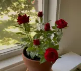 Hybrid Grafted Red Rose | Premium Velvet Flowering Plant